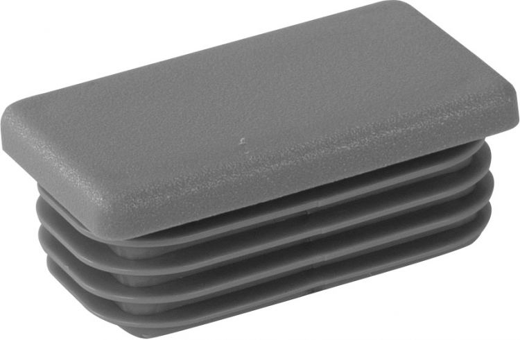 Riggatec Endkappe verkehrsgrau für 50 x 30 x 1-3 mm Rohr Vierkant