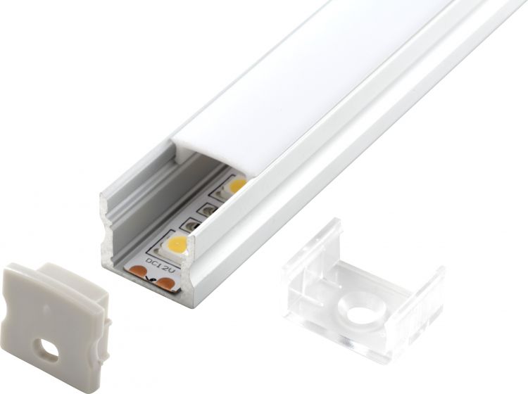 Artecta Profile Pro-Line 30 Aluminium Schwarzes und silbernfarbiges LED Streifen Profil