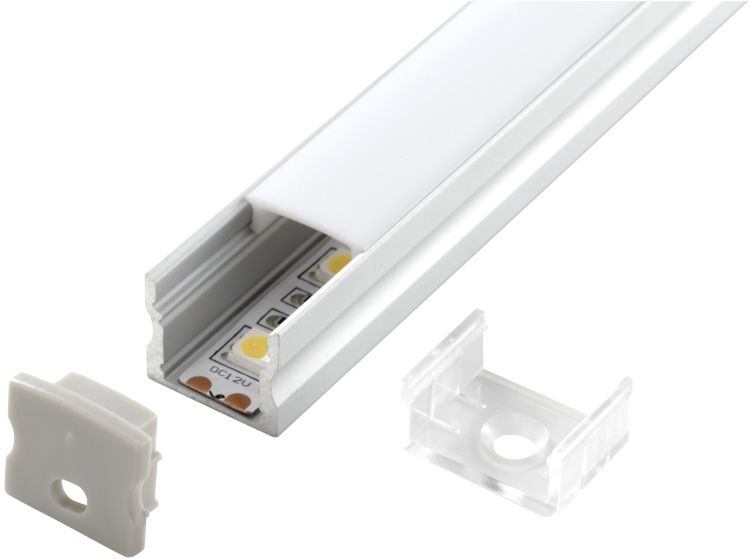 Artecta Profile Pro-Line 30 Aluminium Schwarzes und silbernfarbiges LED Streifen Profil