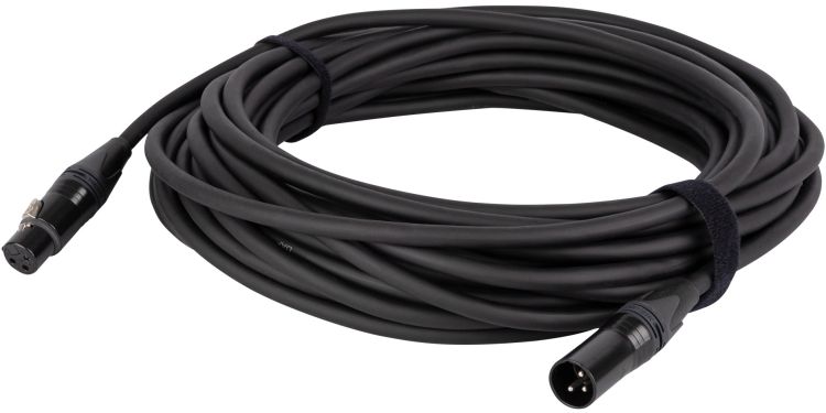 DAP-Audio FLN01 – Mikrofon-/Line-Kabel XLR M/F 3P Neutrik NC3-BAG Serie 20 m – versilbert