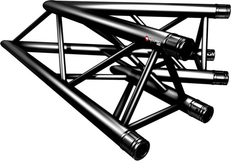 Naxpro-Truss FD 33 C19 45° 2 Weg Winkel
RAL9005 - Schwarz - Seidenmatt