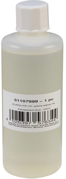 EUROLITE UV-aktive Stempelfarbe, transparent blau, 100ml