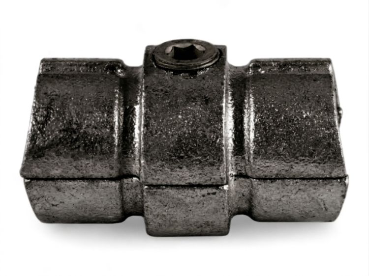 Riggatec Rohrverbinder Verlängerungsstück innen für 48,3 mm Rohr in Schwarz