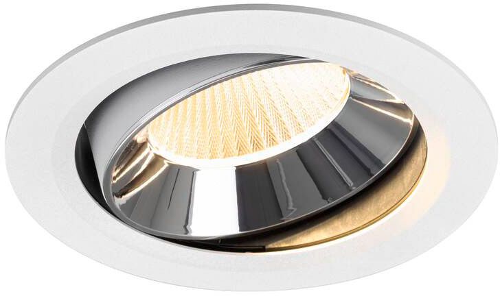 SLV NUMINOS® MOVE XL, Deckeneinbauleuchte weiß/chrom 3000 K 40°