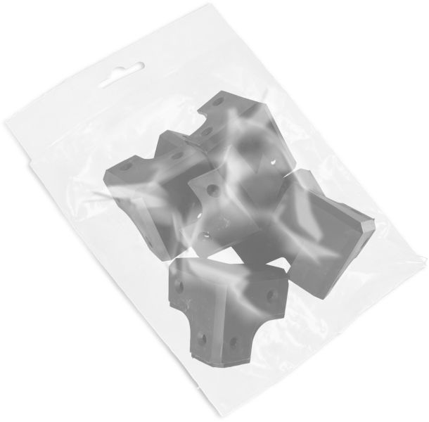 Adam Hall Hardware X318787 AH - Boxenecke aus Kunststoff, schwarz, 45 mm | 8er-Set