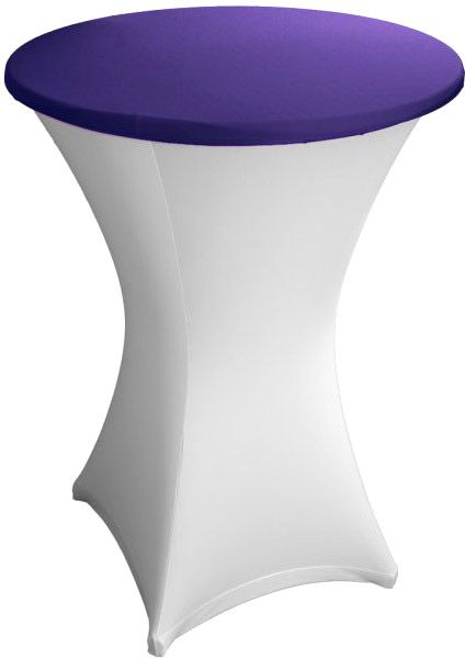 Tischplattenbezug Deckel lila für 70-80cm Stehtisch Stretch