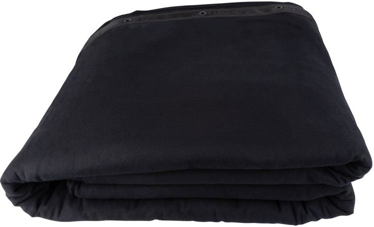 WENTEX Backdrop Stagemolton 320 g/m² 6 m, 6 m Schwarz – 600 x 600 cm (B x H) – ungefaltet