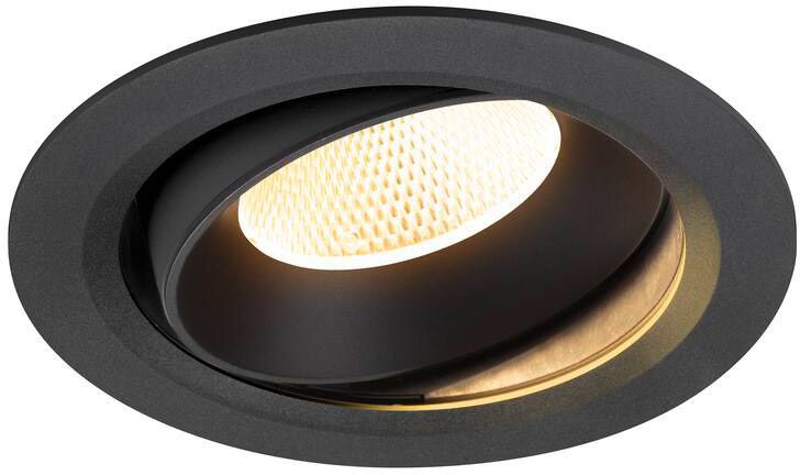 SLV NUMINOS® MOVE XL, Deckeneinbauleuchte, 3000 K, 20°, IP20, rund, schwarz
