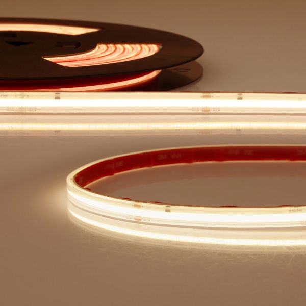 ISOLED LED Flexband 230V COB, 14W/m, 10m Rolle, 2700K, CRI90, IP67, male-Stecker einseitig