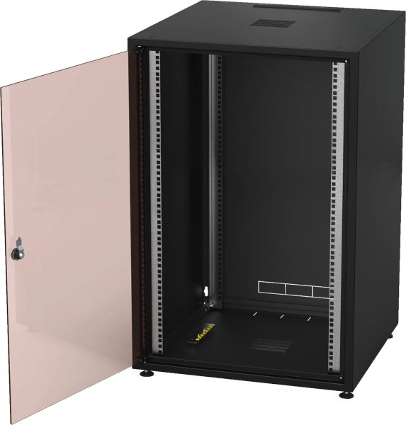 MONACOR RACK-18GD/SW Studiorack für 482-mm-Geräte (19"), 18 HE