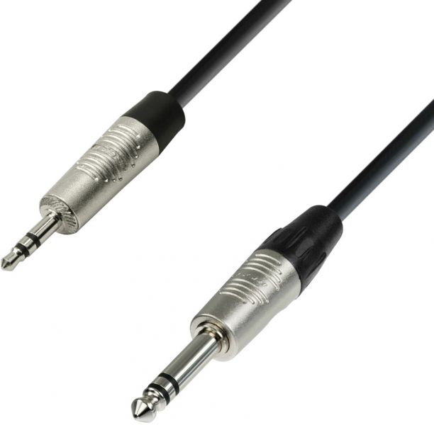 Adam Hall Cables 4 STAR BVW 0150 - REAN 6,3 mm Jack Stereo - 3,5 Jack Stereo 1,5 m