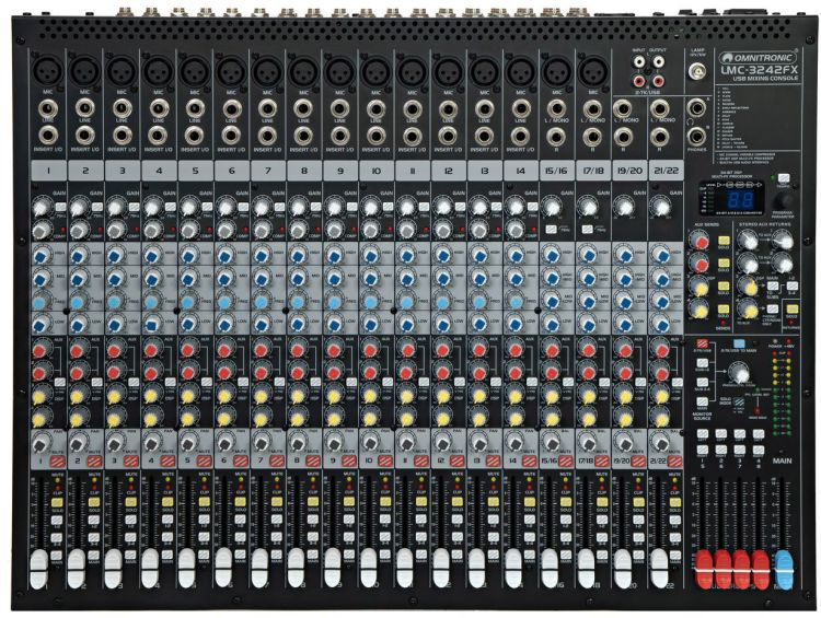 OMNITRONIC LMC-3242FX USB Mischpult