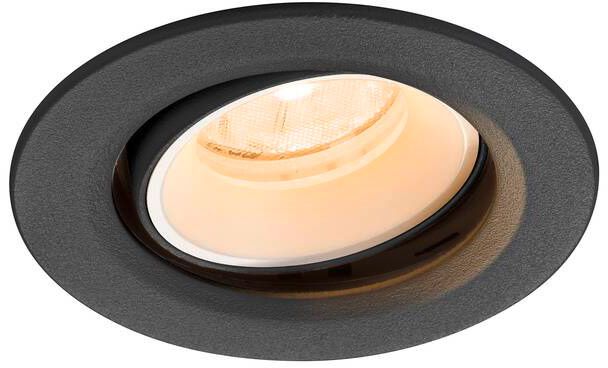 SLV NUMINOS® MOVE XS, Deckeneinbauleuchte, 2700 K, 20°, IP20, rund, schwarz / weiß