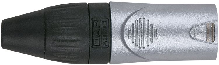DAP-Audio XLR 3pole X-type Male nickel Black endcap