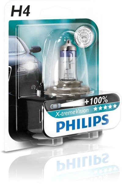 Philips Autolampe H4 X-treme Vision B1 60/55W 12V P43t-38 12342X
