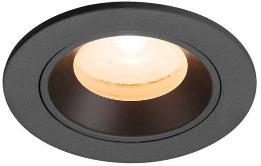 SLV NUMINOS® XS, Deckeneinbauleuchte, 2700 K, 20°, IP20, rund, schwarz