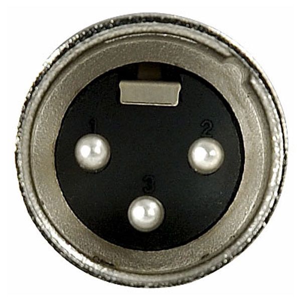 DAP XLR 3p. Verbinder male, Nickel/Endkappe Schwarz