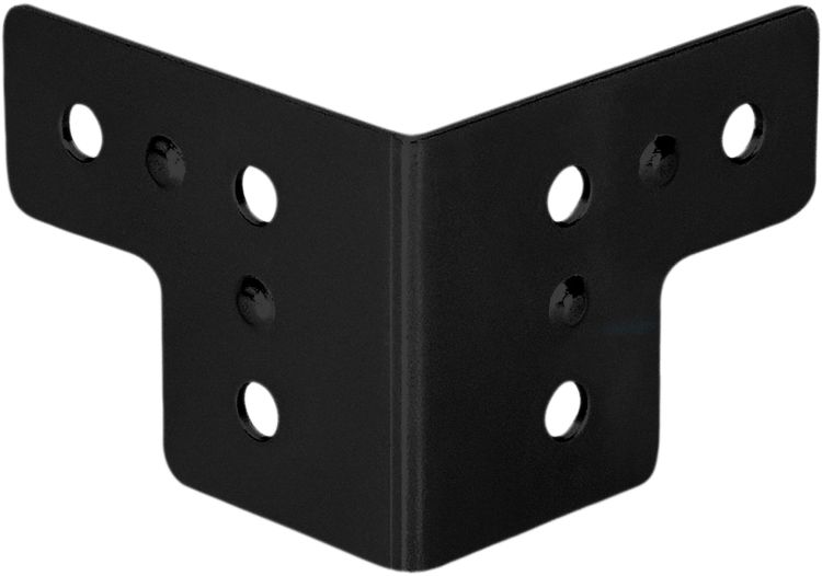 Adam Hall Hardware 4044 BLK - L-Ecke, 6-Loch, 40 x 50 mm, schwarz