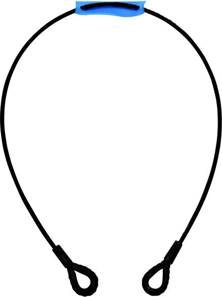 EUROLITE Stahlseil 1000x6mm schwarz mit Kausche