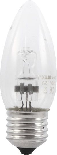 OMNILUX 230V/18W E-27 Kerzenlampe clear H