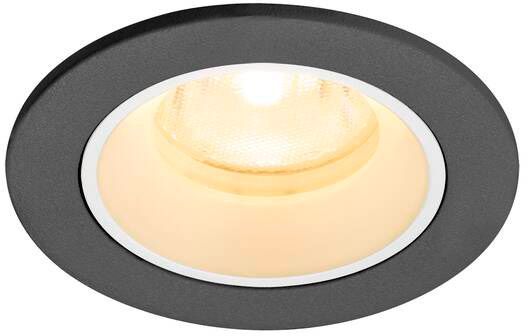 SLV NUMINOS® XS, Deckeneinbauleuchte, 3000 K, 40°, IP20, rund, schwarz / weiß