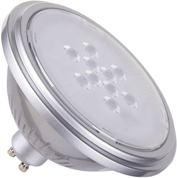 SLV QPAR111 GU10, LED Leuchtmittel silber 7W 3000K CRI90 25°