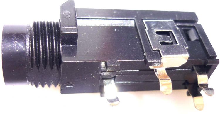 Einbaubuchse Klinke 6,3mm 3-Pin Kunststoff MP-120