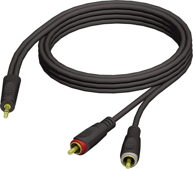 Adam Hall Cables REF 711 5 Audiokabel 3,5 mm Klinke stereo auf 2 x Cinch m