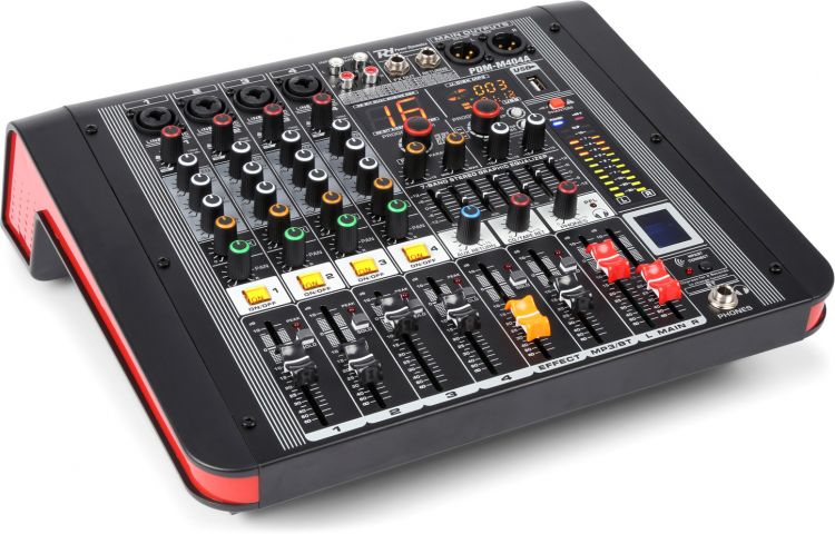 Power Dynamics PDM-M404A 4-Kanal-Musikmischpult mit Verstärker