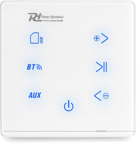 Power Dynamics Powerline A50W In-Wall Audio Verstärker BT Weiß
