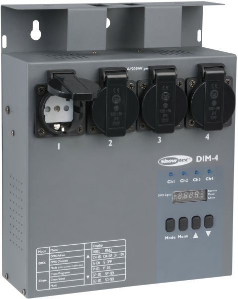 Showtec DIM-4 - Dimmerpack mit 4 Kanälen und 3 A pro Kanal