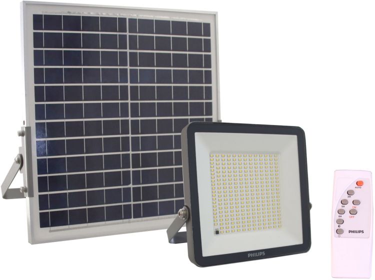 PHILIPS LED-Flutlichtstrahler Solar, 13 W, 1690 lm, 3000 K, CRI80, IR-Fernbedienung, symmetrisch