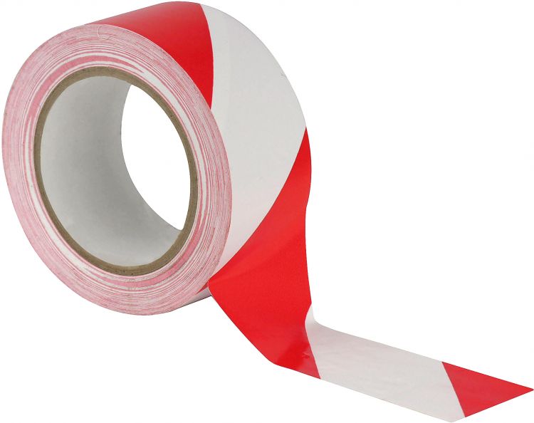 Showtec Floor-Marking tape 50 mm  Red-White safety-signaling tap