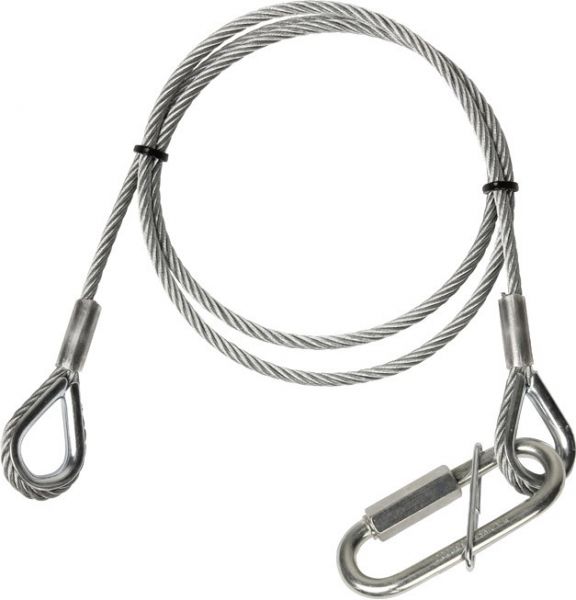 Adam Hall Accessories S 45100 Sicherungsseil 4 mm mit Schraubglied, 1 m