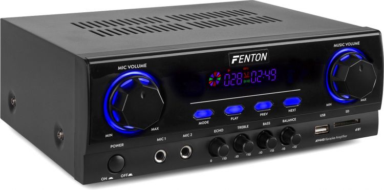 Fenton AV440 Karaoke-Verstärker mit Multimedia-Player