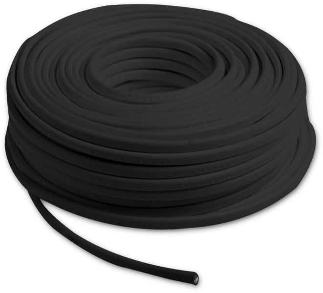 ISOLED Kabel PVC ummantelt, schwarz, 2x1,5mm² H05VV-F, Meterware