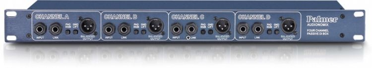 Palmer Pro PAN0 3 PASS 19" DI-Box 4 Kanal passiv