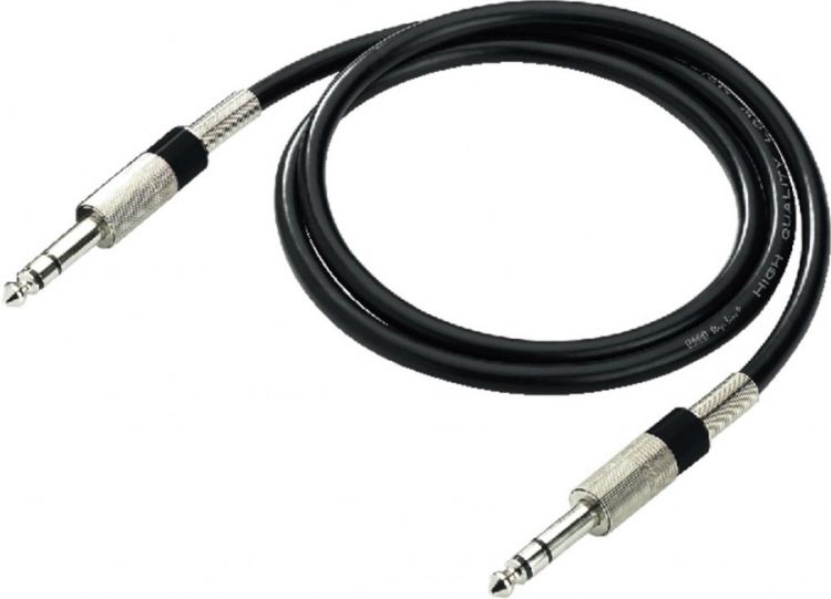 Monacor  MCC-102/SW Stereo-Klinkenkabel, 1m
