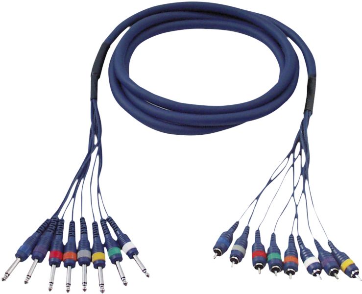 DAP FL64 - 8 Jack mono > 8 RCA/M 6 m