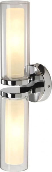 SLV WL 106 Wandleuchte, doppel Glas, chrom 2xE14