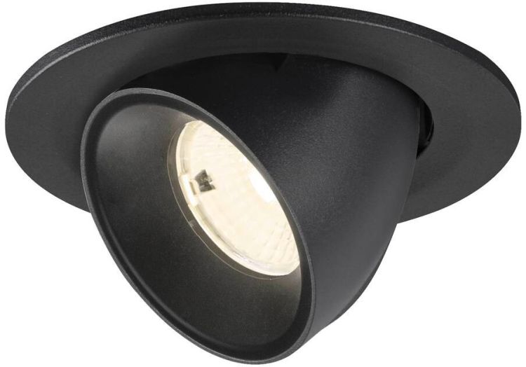 SLV NUMINOS® GIMBLE S, Deckeneinbauleuchte, 4000 K, 55°, IP20, rund, schwarz