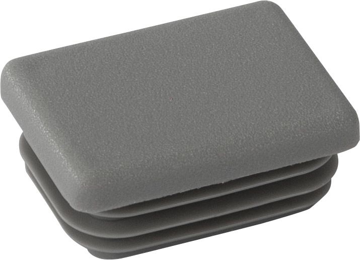 Riggatec Endkappe verkehrsgrau für 40 x 30 x 1-3 mm Rohr Vierkant