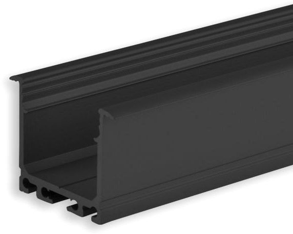 ISOLED LED Einbauprofil DIVE24 Aluminium schwarz RAL9005, 200cm