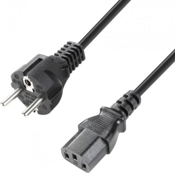 Adam Hall Cables 8101 KA 0100 Kaltgerätekabel CEE 7/7 - C13 1 m