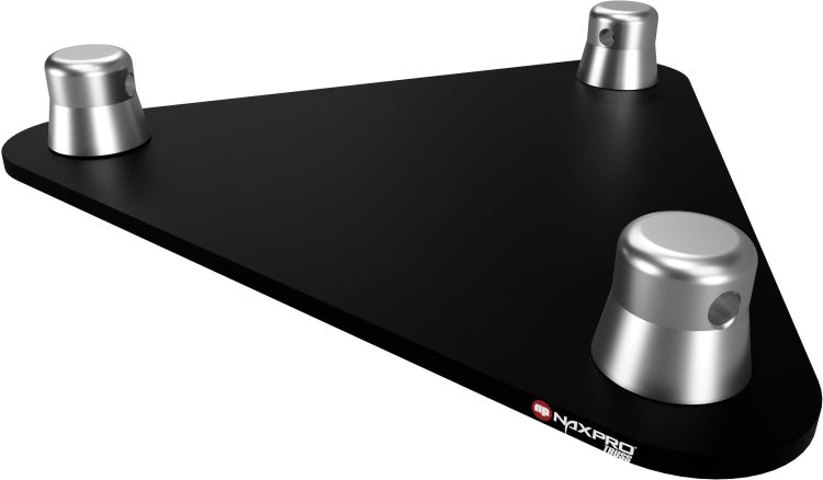 Naxpro-Truss FD 23 Bodenplatte RAL9005 - Schwarz - Seidenmatt