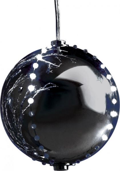 EUROPALMS LED Snowball 8cm, schwarz 5x