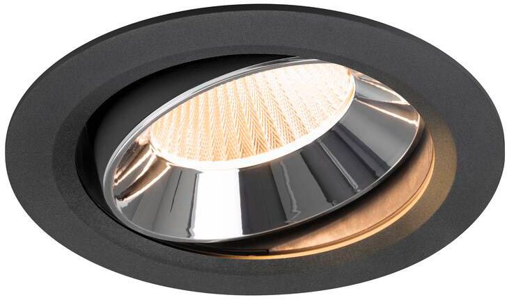 SLV NUMINOS® MOVE XL, Deckeneinbauleuchte schwarz/chrom 2700 K 40°