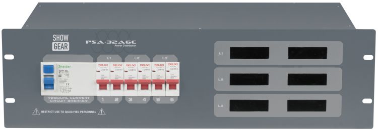 Showtec PSA-32A6C - 6x MCB, CEE Ausgang