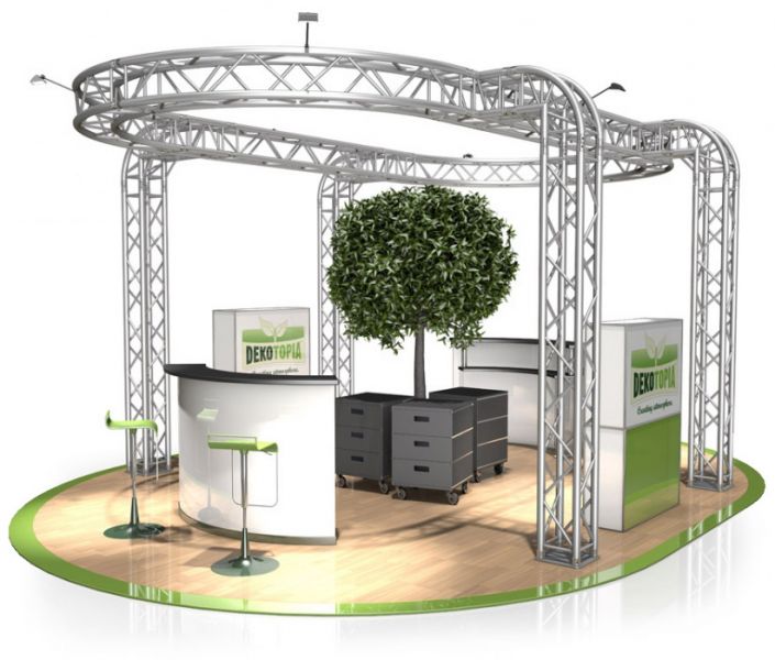 Messestand FD 34 - 6 x 4,5 x 3 m (LxBxH) - 27 m²