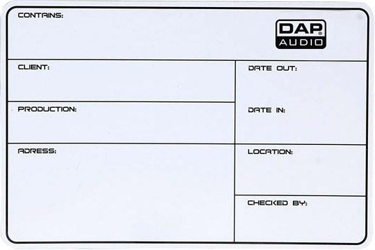 DAP-Audio Flightcase Label DAP, magnetic with 3M tape + marker